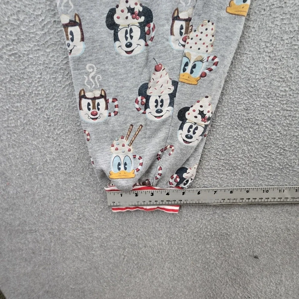 Disney Parks Men Sleepwear XL Gray One‎ Piece Pajamas Mickey Jumpsuit